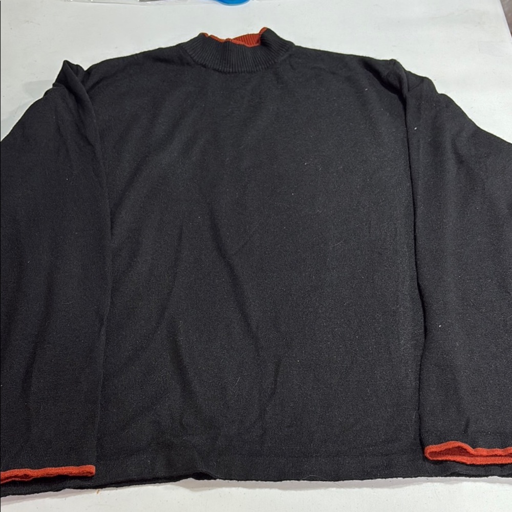 Black Wool Blend Men's Sweater
